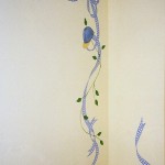 Custom decorative wall art of gingham ribbon
