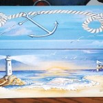 Custom hand painted sea shore mailbox